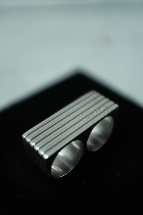 sculptural double ring